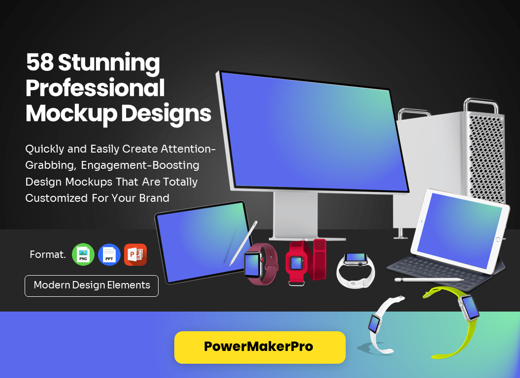 58 Modèles de Mockups Professionnels Éblouissants